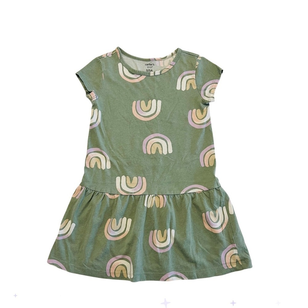 Carter's Green Flutter Sleeve Sundress